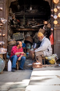 Artisans in Nejjarine Square, Fez