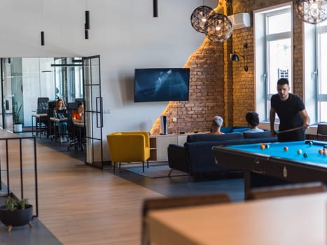 In a setting of modern, glass-walled business startup offices, the open, airy workspace reflects a contemporary and innovative ambiance, promising a dynamic environment for entrepreneurial growth.