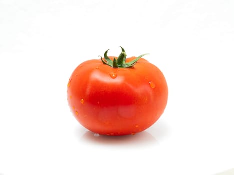 fresh wet Tomato isolated on white background