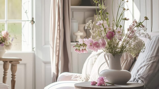 Beautiful bouquet of flowers in a vase. Floral arrangement