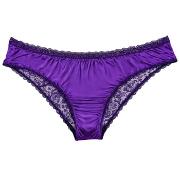 Purple Silk Underwear A pair of purple silk women s underwear with a rich. Woman lingerie isolated on transparent background