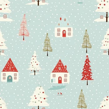 Seamless pattern, tileable Christmas holiday country dots print, English countryside cottage for wallpaper, wrapping paper, scrapbook, fabric and product design inspiration