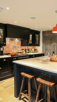 Bespoke kitchen design, country house and cottage interior design, English countryside style renovation and home decor idea