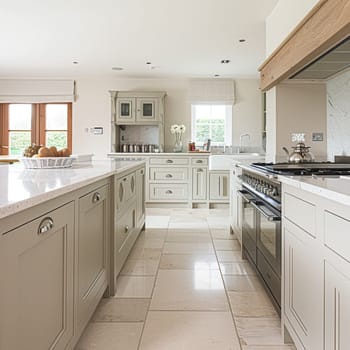 Bespoke kitchen design, country house and cottage interior design, English countryside style renovation and home decor idea