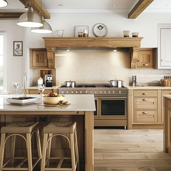 Bespoke kitchen design, country house and cottage interior design, English countryside style renovation and home decor idea