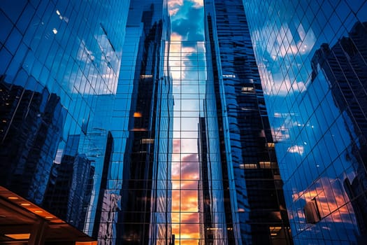 A towering skyscraper adorned with numerous windows, set against a backdrop of billowing clouds in the sky, creating a dramatic urban landscape.