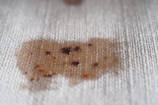 Oil stain on a table cloth