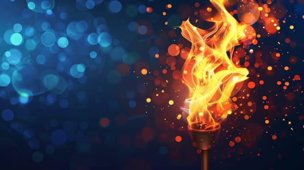 Olympic games Torch Flame background. generative ai.