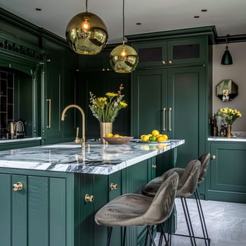 Bespoke kitchen design, country house and cottage interior design, English countryside style renovation and home decor idea