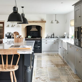 Bespoke kitchen design, country house and cottage interior design, English countryside style renovation and home decor idea