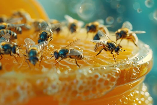 Fruit flies drink flower nectar.