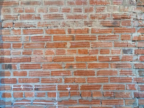 Red brick wall for texture or background. Place for text, copy space and pattern