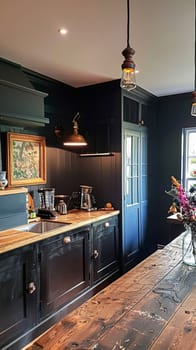 Bespoke kitchen design, country house and cottage interior design, English countryside style renovation and home decor idea