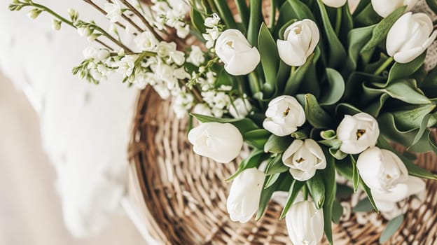 Beautiful bouquet of flowers in a vase. Floral arrangement