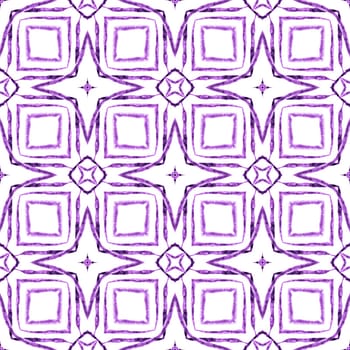 Textile ready pleasing print, swimwear fabric, wallpaper, wrapping. Purple powerful boho chic summer design. Summer exotic seamless border. Exotic seamless pattern.