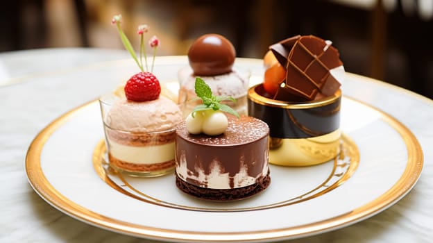 Food, dessert and hospitality, sweet desserts in restaurant a la carte menu, English countryside exquisite cuisine, culinary art and fine dining experience