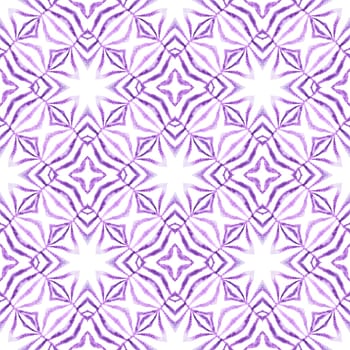 Repeating striped hand drawn border. Purple immaculate boho chic summer design. Textile ready excellent print, swimwear fabric, wallpaper, wrapping. Striped hand drawn design.