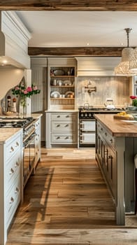 Bespoke kitchen design, country house and cottage interior design, English countryside style renovation and home decor idea