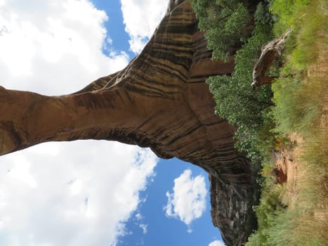 Natural Bridge Landscape as Viewed from Below, Scenic Southwestern USA. Natural Bridges National Monument . High quality photo