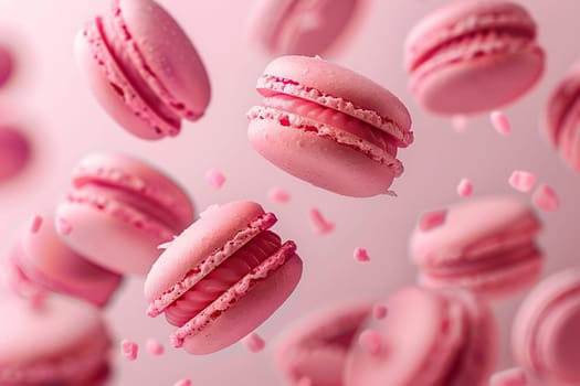 Close-up strokes of pink glaze on a white background.