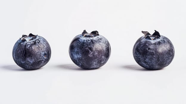 Beautiful blueberries isolated on white background, fresh blueberry farm market product