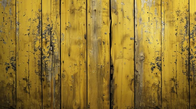Weathered yellow wooden boards texture