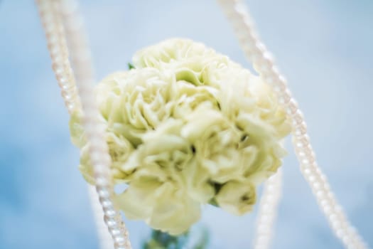 bridal bouquet with pearls - wedding, holiday and floral garden styled concept, elegant visuals