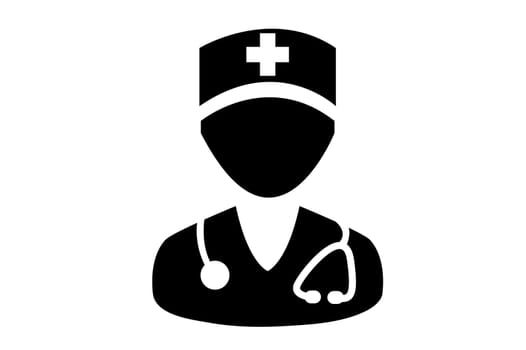 Doctor icon on isolated white background.