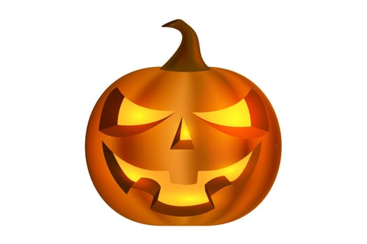 Pumpkin Halloween on white background isolated