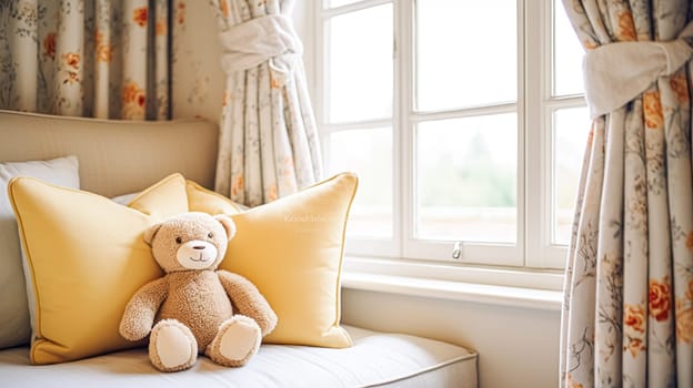 Baby room decor and interior design inspiration in beautiful English countryside style cottage