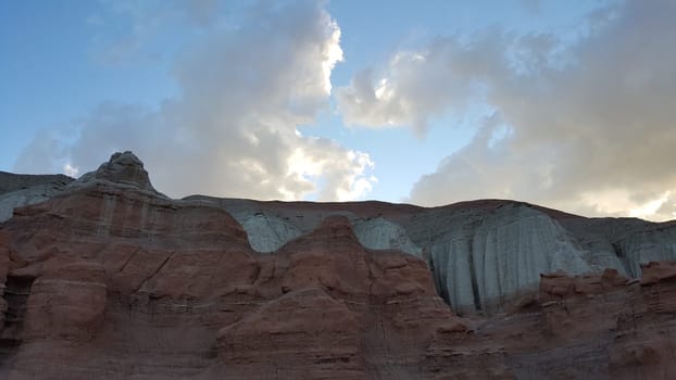 Sunset at Goblin Valley State Park in Utah, Southwestern Landscape . High quality photo