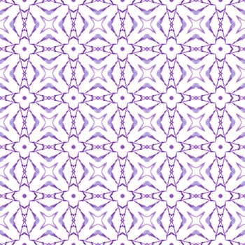 Green geometric chevron watercolor border. Purple juicy boho chic summer design. Textile ready grand print, swimwear fabric, wallpaper, wrapping. Chevron watercolor pattern.
