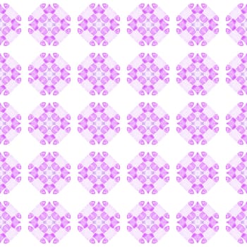 Watercolor medallion seamless border. Purple quaint boho chic summer design. Textile ready overwhelming print, swimwear fabric, wallpaper, wrapping. Medallion seamless pattern.