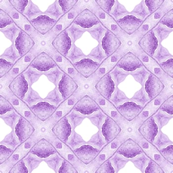 Trendy organic green border. Purple dazzling boho chic summer design. Textile ready glamorous print, swimwear fabric, wallpaper, wrapping. Organic tile.