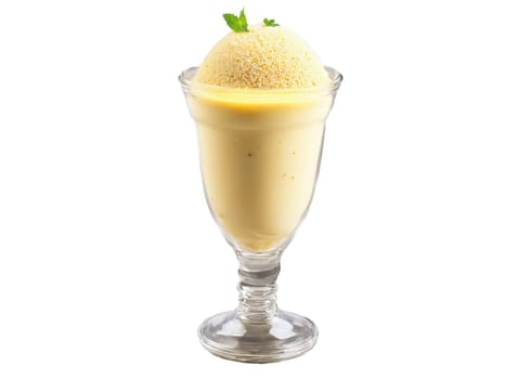 Kulfi Traditional kulfi in a variety of flavors served in glass cups isolated with their. Food isolated on transparent background.