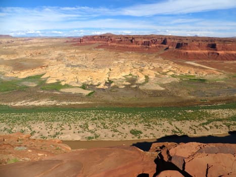 Hite Overlook, Colorful Desert Landscape in Utah. High quality photo