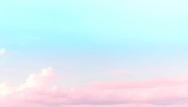 a soft pastel serene sky with pink and blue hues.