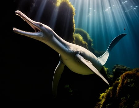 Plesiosaurus was a carnivorous marine reptile that lived in the seas surrounding England during the Jurassic Period.