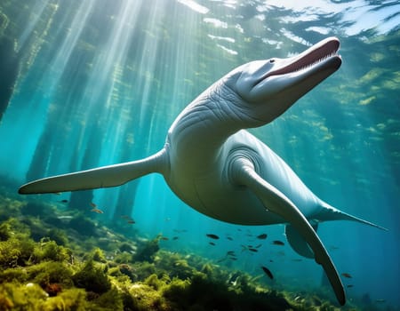 Plesiosaurus was a carnivorous marine reptile that lived in the seas surrounding England during the Jurassic Period.