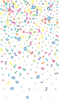 Flying latin letters. Colorful childish scattered charachters of English alphabet. Foreign languages study concept. Back to school banner .