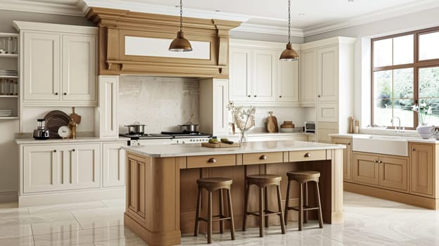 Bespoke kitchen design, country house and cottage interior design, English countryside style renovation and home decor idea