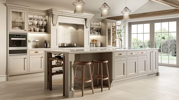 Bespoke kitchen design, country house and cottage interior design, English countryside style renovation and home decor idea