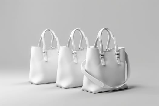 Mockup Luxury Women's handbags made by leather.