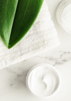 Anti-age cream products on marble, flatlay - skincare and body care, luxury spa and clean cosmetic concept. Beauty of an organic spa experience