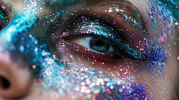 Abstract background for cosmetic products. Close-up of makeup texture, bright and sparkles beauty