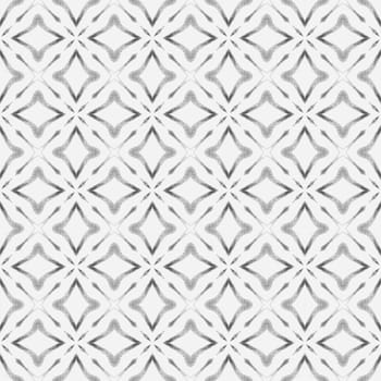 Textile ready radiant print, swimwear fabric, wallpaper, wrapping. Black and white remarkable boho chic summer design. Watercolor medallion seamless border. Medallion seamless pattern.