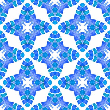 Mosaic seamless pattern. Blue perfect boho chic summer design. Textile ready fetching print, swimwear fabric, wallpaper, wrapping. Hand drawn green mosaic seamless border.