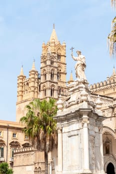 The Primatial Metropolitan Cathedral Basilica of the Holy Virgin Mary of the Assumption, known as the Cathedral of Palermo, Sicily, Italy