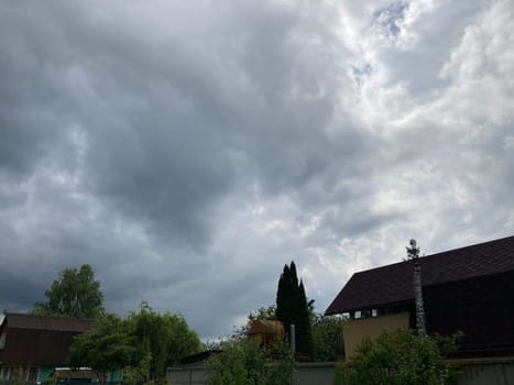 Clouds over countryside as the weather changes