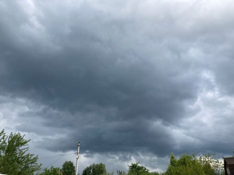 Clouds over countryside as the weather changes